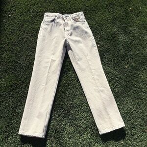 Reformation Straight Leg Jeans in Off-White